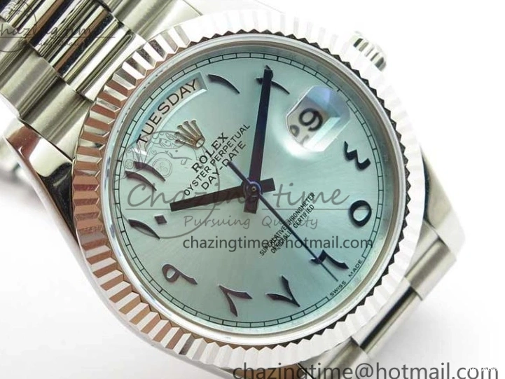 Bracelet Dial Fluted A2813 Markers Day SS Date 40mm Maker Bezel Best On SS Edition BP Arabic Blue 0727